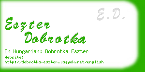 eszter dobrotka business card